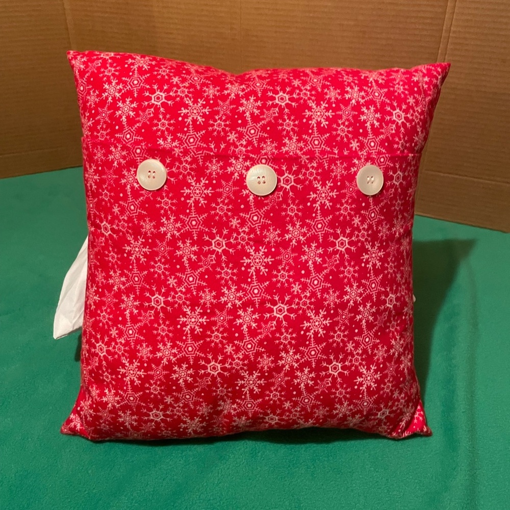 Flannel Snowflake Throw Pillow